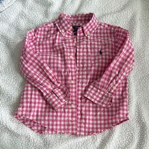 Polo by Ralph Lauren Pink Gingham Button Down Shirt